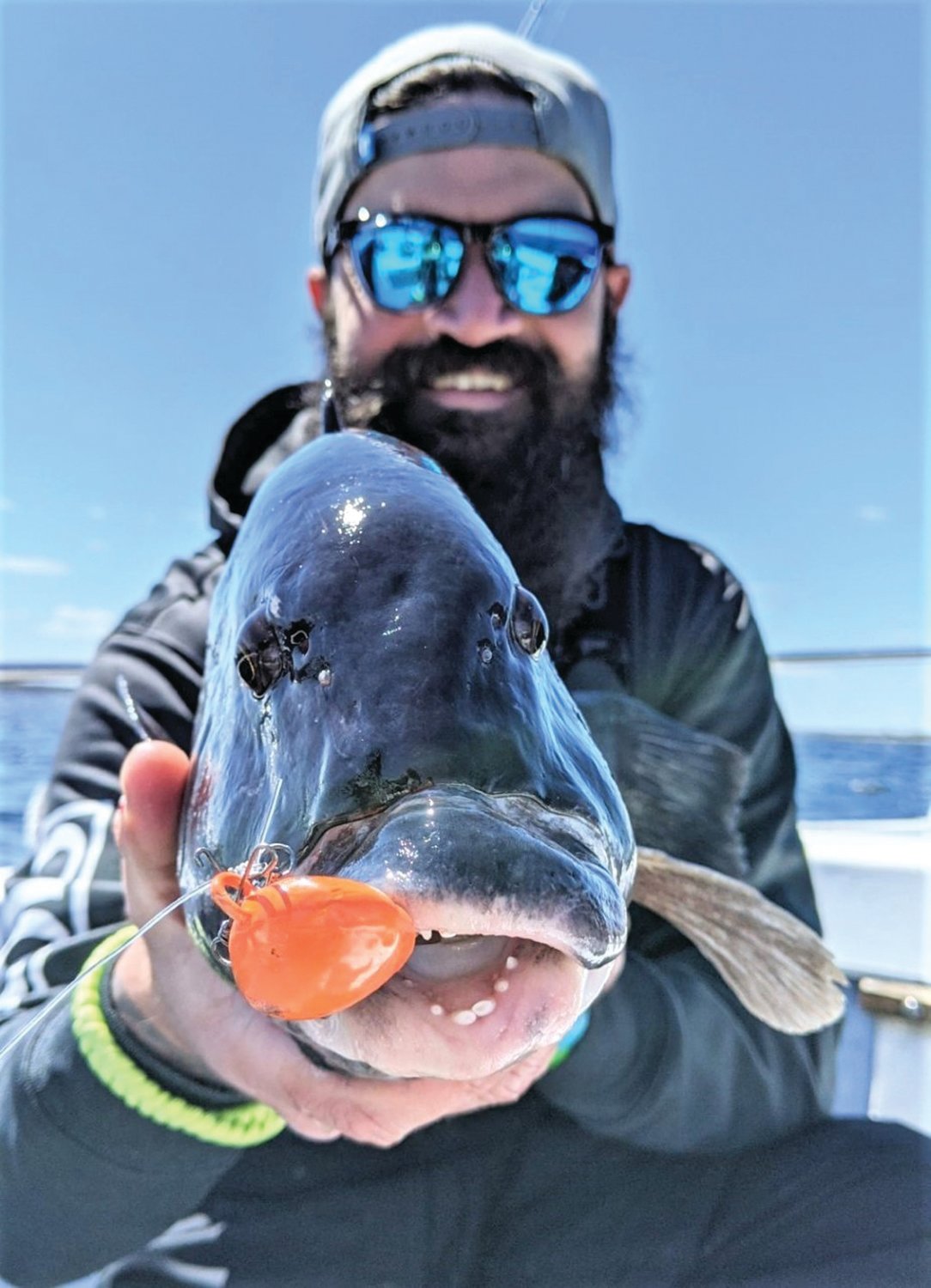 10-POUND TAUTOG: Jeff Sullivan with a 10-pound tautog he caught off Bristol. The spring tautog bite was good last year.